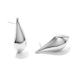 Kendra Scott Quincy Silver-toned Teardrop Stud Earrings